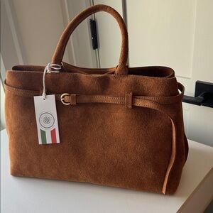 Viola Castellani  Brown Suede Handbag